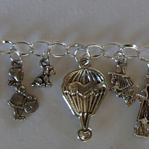 Wizard of Oz Theme Charm Bracelet SP Handcrafted + Free Organza Roses Gift Bag - Picture 8 of 16